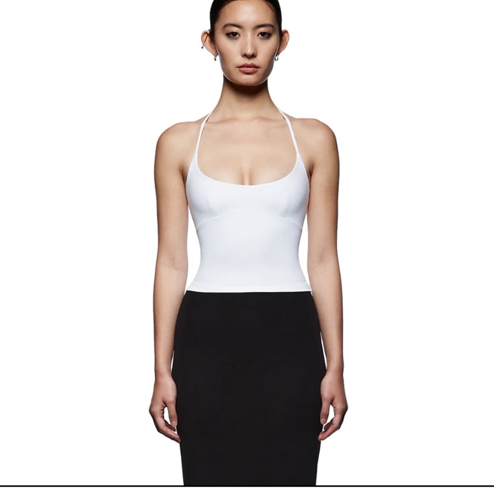TANK AIR STUDIO SPILL HALTER TOP XXS